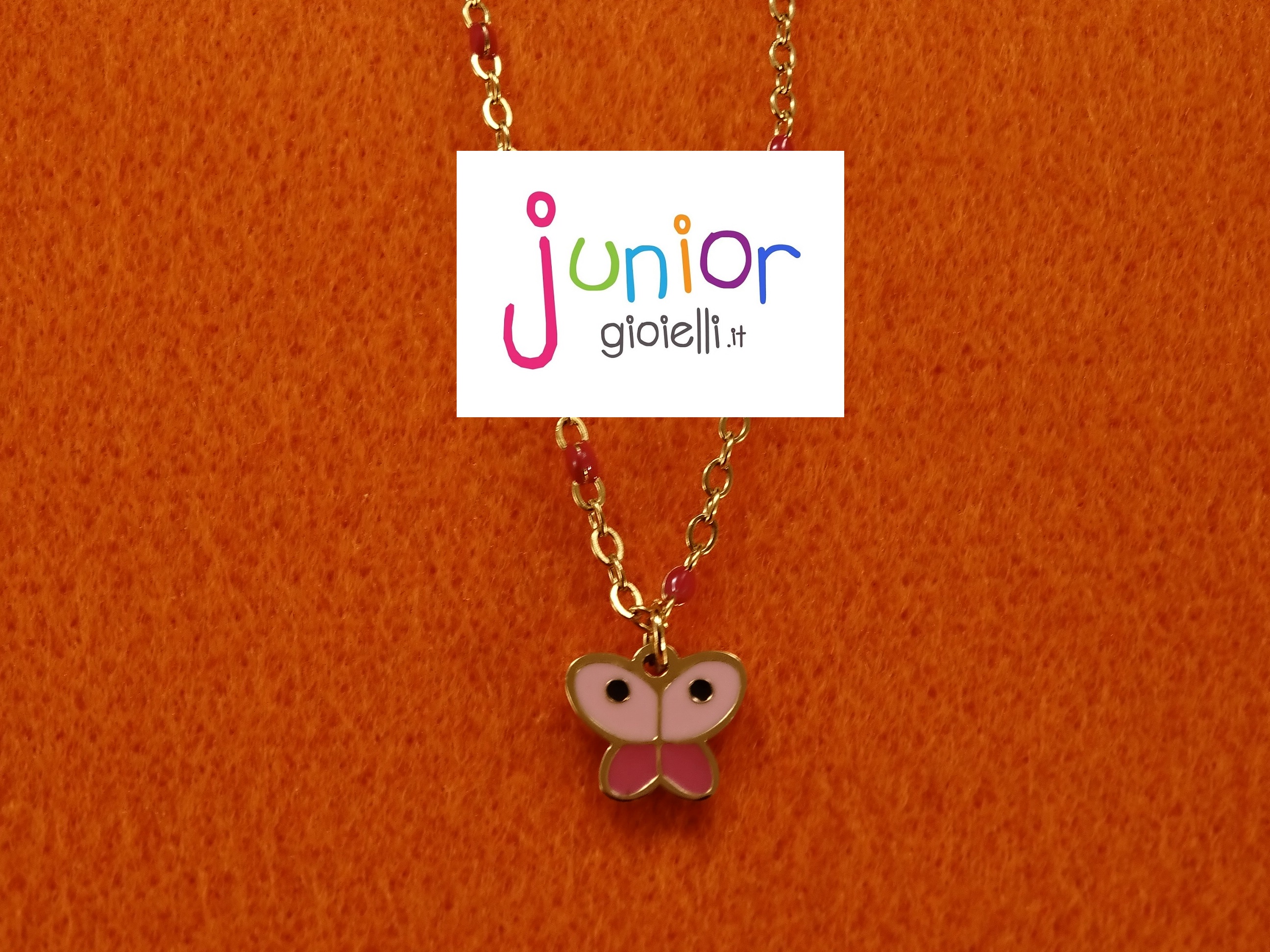 DSC07227 Collana in acciaio FARFALLA - Junior Gioielli Torino