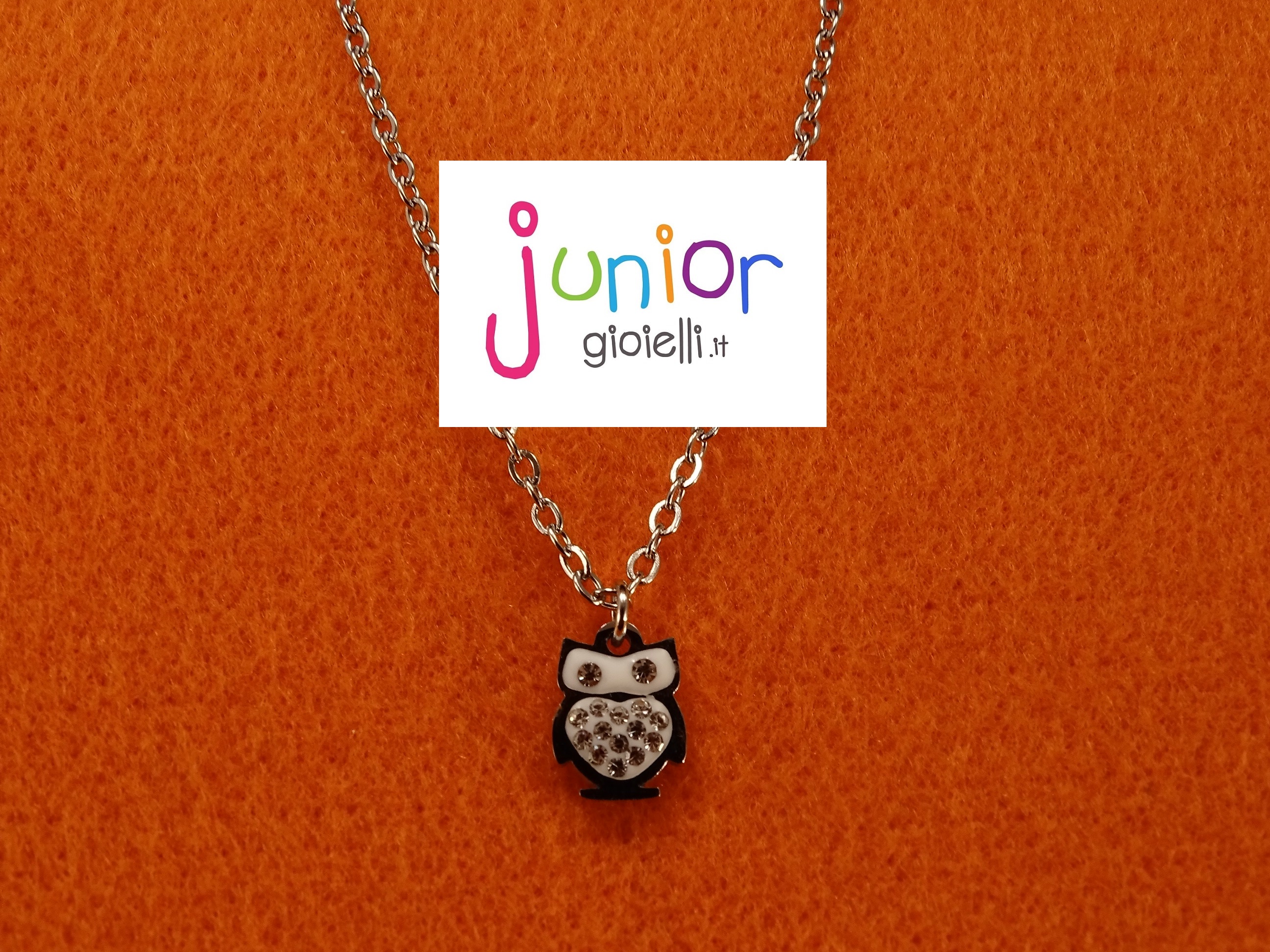 DSC07226 Collana GUFO in acciaio Junior Gioielli