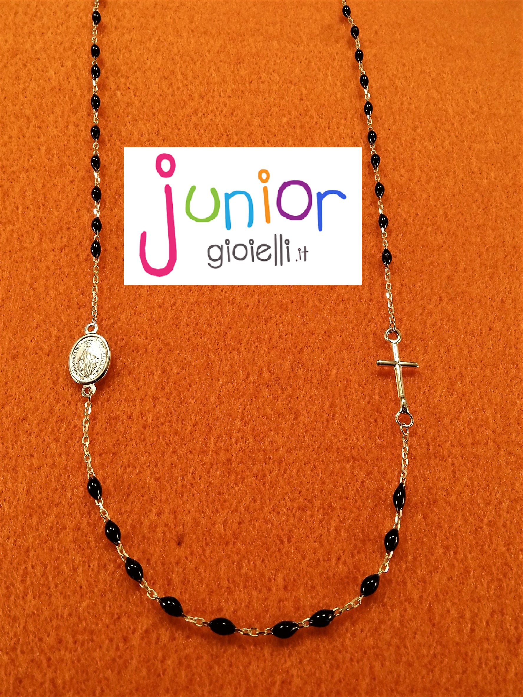 Collana ROSARIO in ORO e smalti neri - Junior Gioielli Torino Collana ROSARIO in ORO e smalti neri - Junior Gioielli Torino