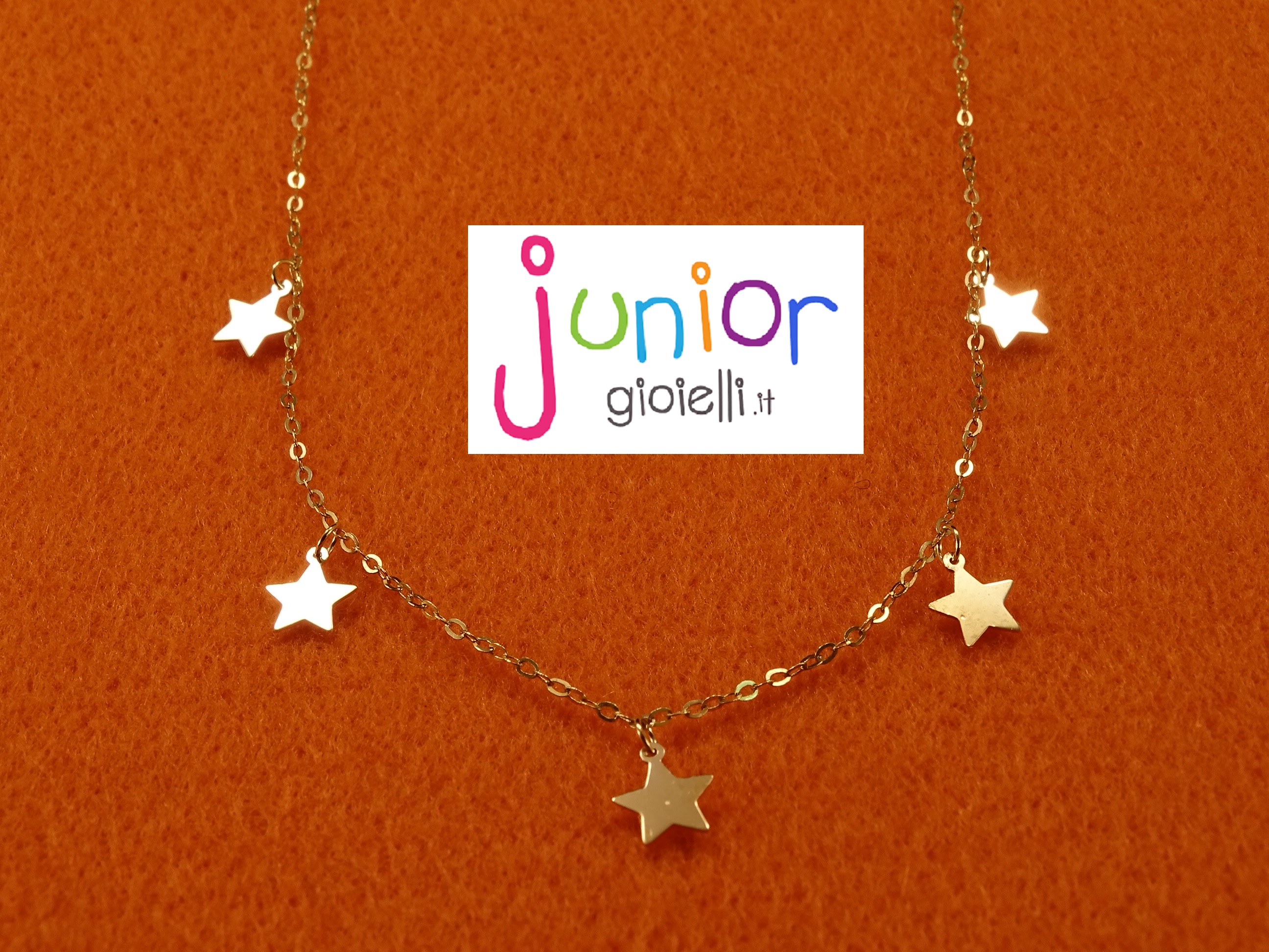 Collana Stelle Charm Oro da Bambina - Junior Gioielli Torino Collana Stelle Charm Oro da Bambina - Junior Gioielli Torino
