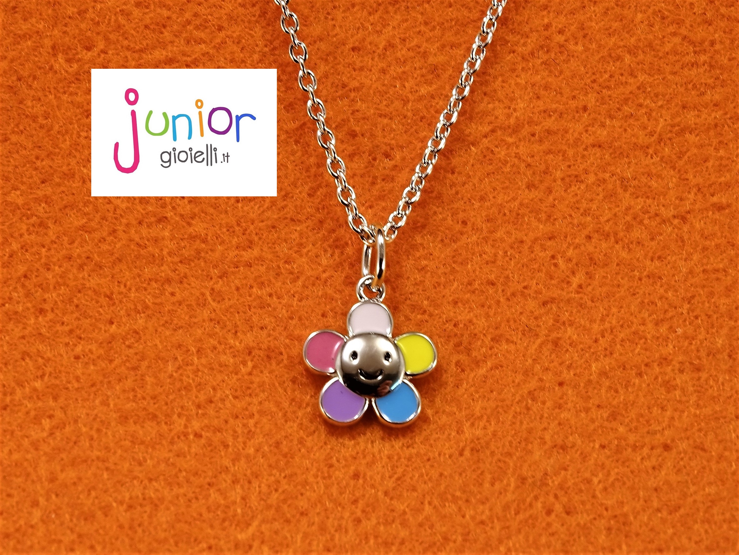 Girocollo con fiore multicolor - Junior Gioielli Torino Girocollo con fiore multicolor - Junior Gioielli Torino